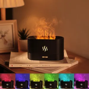 Diffuseur d'arômes silencieux portable à flamme 7 couleurs, diffuseur d'air et d'huiles essentielles, humidificateur à flamme, meilleur cadeau