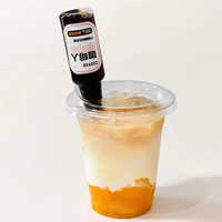 Internet Celebrity Tipsy Petite bouteille de vin Pet Tasse en plastique pour boissons froides Café jetable Transparent Tasses à thé au lait