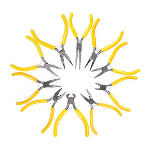 Juego de 10 Pinzas para Joyería Xinrui, Acero 45, Acabado Amarillo, Herramientas para Fabricación de Joyería DIY - Product Image 5