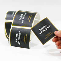 Étiquettes adhésives en vinyle personnalisées pour emballages cosmétiques avec impression UV et dimensions/formes sur mesure, étiquette de parfum de luxe