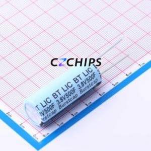 ตัวเก็บประจุลิเธียมไอออน LIC1640L3R8C500 แบบ Through-hole (THT), ระยะขา P=7.5 มม. 500F -20%~+80% 3.8V - Product Image 1