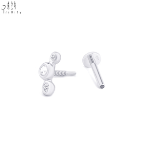 Boucles d'oreilles pour femmes en or massif 14 carats avec diamant naturel taille rose, bijoux de haute qualité pour vente en gros, boucles d'oreilles à piercing unique - Product Image 6