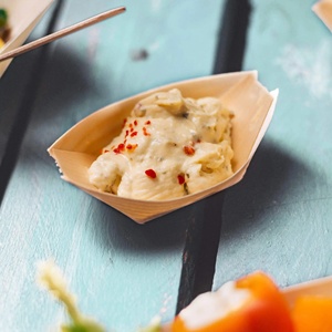Mini-bacs à apéritifs en bois naturel de 8 cm, écologiques et alimentairement sûrs, en promotion, qualité supérieure - Product Image 4