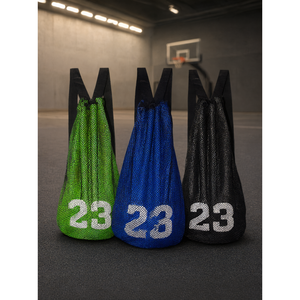 Mochila con cordón para baloncesto para niños, bolsa de red para almacenamiento de entrenamiento - Product Image 2
