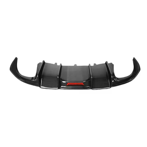 Difusor Trasero de Fibra de Carbono Real para Audi A5 S5 B8 2008-2011, Splitter de Parachoques Trasero con Luz LED - Product Image 3