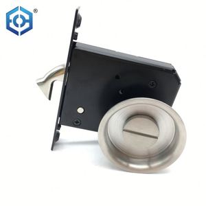 Serrure à crochet cachée dissimulée en usine poignée de traction invisible encastrée serrure de porte en bois coulissante ronde - Product Image 1