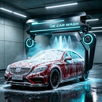 Équipement de lavage sans contact au design compact, lave-auto automatique, prix des machines de lavage de voitures pour les petites entreprises, les investisseurs et les startups