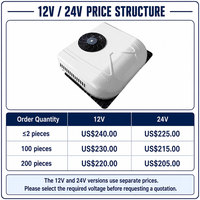 Nouveau climatiseur électrique 12V DC/AC pour camping-car avec réfrigération de 2000-2600W et débit d'air de 350-450m³/h