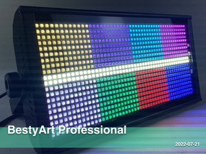 BALS88 Éclairage de scène <span class=keywords><strong>professionnel</strong></span> pour événements, puissance réelle de 250 W, Atomic 3000 Flat Led Matrix Wash RGBW Strobe Light - Product Image 6