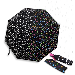 2024 Color Changing <b>Umbrella</b> With Cute Polka Dots Pattern Automatic Open Close Button Portable Light Weight Windproof Good Gift - Product Image 1