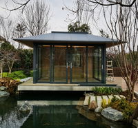Maison Conteneur Moderne en Aluminium et Verre avec Véranda à Toit Polygone pour Usage Extérieur, Bureau à Domicile, Appartement - Vente en Gros