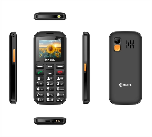 MKTEL S42 Senior phone Dual SIM with 2 Inch Display 1800mAh Battery FM Radio Flashlight Camera big button red blue customerized