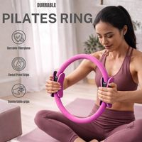 Kit de mobilité Pilates Quadrafit Premium écologique avec ballon, cercle de résistance et bandes de résistance pour femmes, idéal pour les étirements et l'entraînement à domicile