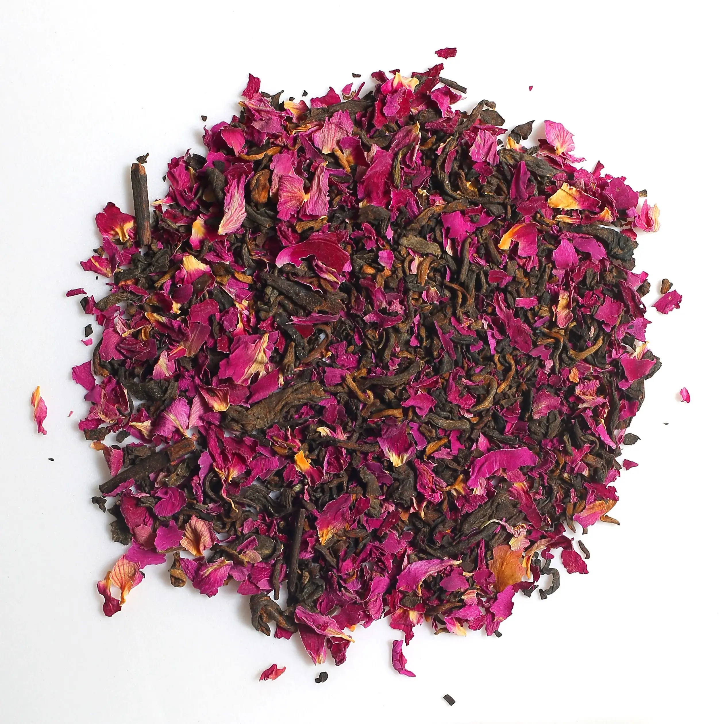 Traditional Aromatic Rose Flowers Natural Flavored Puerh Tea Fermented Big Leaf Yunnan Puer Tea