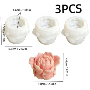3D Tulip Silicone <b>Mold</b> For <b>Candle</b> Soap Making DIY Floral Craft Decoration <b>Mold</b> Customizable Shape Valentine'S Day Use - Product Image 5