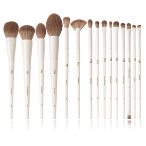 Juego de <span class=keywords><strong>Brochas</strong></span> de Maquillaje con Mango de Madera y Logotipo Personalizado YM, <span class=keywords><strong>Brochas</strong></span> Veganas de Pelo Sintético Suave para Polvo y Base - Product Image 1