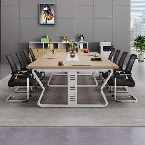 Mesa de conferencia Industrial para reuniones, sala de juntas Modular, moderna, usada, Sala comercial, escritorio de oficina, muebles, mesa de negociación - Product Image 5