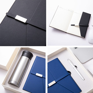 Bán buôn công ty da máy tính xách tay chai Bộ Quà Tặng tùy chỉnh sang trọng A5 Nhật Ký Lưu ý cuốn sách chương trình nghị sự cuộc họp notepad Hộp quà tặng với bút - Product Image 6