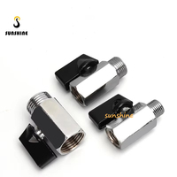 Mini vanne à boisseau sphérique en laiton SS 1/8 "1/4" 3/8 "1/2" BSP fileté mâle à femelle compresseur d'air eau gaz huile vanne d'arrêt laveuse de voiture