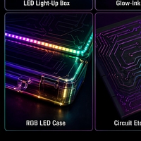 Juego de Mahjong con Luces LED, Fichas Acrílicas, Caja con Patrón PCB, Logotipo Personalizado, Regalo para Fiestas