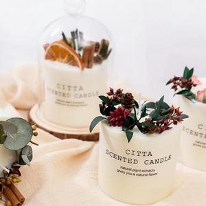 Bougies parfumées à la noix de coco et à la cire de palmier faites à la main avec parfum d'herbes-Bougies de relaxation écologiques pour les vacances et Thanksgiving - Product Image 3