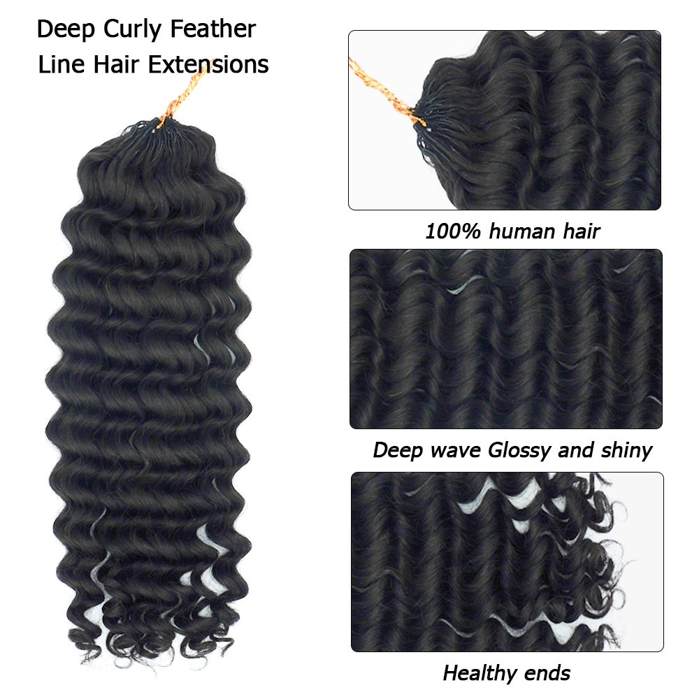 Vast Hair Workshop Craft Detail 7 for KAMA Feathered Crochet Hair 27 Honey Blonde Deep Wave Raw Braiding Human Hair Bundles No Weft Pre-Looped Crochet Hair Extensions