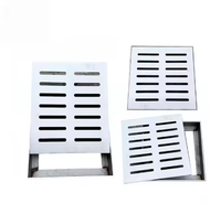 Grille de drainage en acier résistante, couvercle d'égout invisible pour usines industrielles