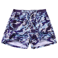 Hoge kwaliteit Shark One Plus heren zwembroeken gepersonaliseerde digitale print blauwe camouflage groothandel waterdicht snel drogend strandkleding