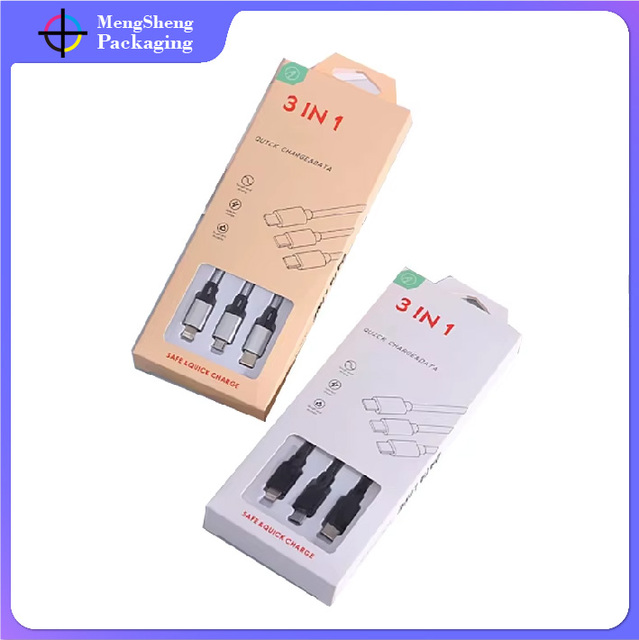 Wholesale Electronic Mobile Phone Accessories Packing Box with Window N Electronic Data Cable Headset Packaging