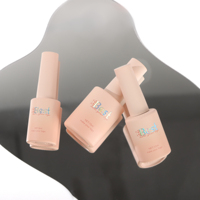 Vente en gros d'usine, flacon de vernis à ongles en verre de 8 ml, 12 ml, 15 ml avec pinceau, flacon de vernis gel de style luxueux, flacon en verre rond pour gel UV