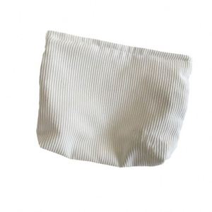 Bolsa de Cosméticos de Pana con Cierre de Cremallera, Gran Capacidad, para Lápiz Labial y Maquillaje, con Logotipo Personalizado, Color Sólido, Ultraligera - Product Image 5