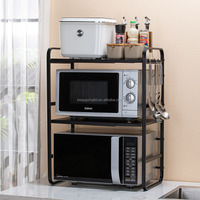Étagère de rangement réglable Étagère de cuisine en métal Étagère de four à micro-ondes Étagère de rangement utilitaire