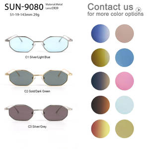 시피어 선글라스 프레임 맞춤 로고 도매 클래식 안경 핫 트렌디 오벌 럭셔리 빈티지 원형 메탈 선글라스 - Product Image 3