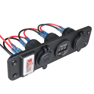 Interruptor basculante de 4 bandas, toma de corriente, cargador Usb, panel de voltímetro resistente al agua con cargador USB Dual, 12V, 24V, voltímetro LED azul - Product Image 2