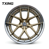 Jantes forgées en aluminium poli bronze brossé, concaves profondes, sur mesure en usine, 3 pièces, taille 18-21 pouces, 5x114.3/120/130, 25mm, Nouveau modèle haut de gamme