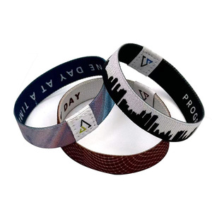 Vente flash - Bracelets personnalisés à double face avec logo, tissu élastique, respectueux de l'environnement, impression à l'écran, transfert thermique, promotionnels - Product Image 5