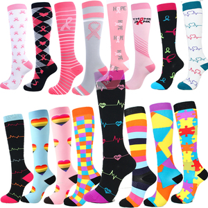 Calcetines <span class=keywords><strong>de</strong></span> Estilo Variado con Cinta Rosa <span class=keywords><strong>de</strong></span> Concienciación sobre el Cáncer <span class=keywords><strong>de</strong></span> <span class=keywords><strong>Mama</strong></span> para Enfermeras, Hospital, Mujeres, Regalo, Accesorios - Product Image 1