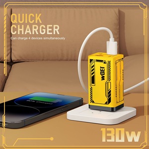 Prise UE/US/UK 130W 4 Ports USB Chargeurs rapides pour téléphone portable 130W USB Type C QC3.0 Chargeur mural Adaptateur de voyage Usb-c - Product Image 3