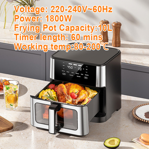 AOJA 2025 más nuevo hogar cocina <span class=keywords><strong>10</strong></span> <span class=keywords><strong>litros</strong></span> <span class=keywords><strong>freidora</strong></span> <span class=keywords><strong>de</strong></span> aire con Vista <span class=keywords><strong>de</strong></span> ventana Control <span class=keywords><strong>de</strong></span> pantalla táctil digital, <span class=keywords><strong>precio</strong></span> <span class=keywords><strong>de</strong></span> fábrica, electrodomésticos <span class=keywords><strong>de</strong></span> cocina - Product Image 4