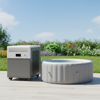 Refroidisseur d'eau à air comprimé à double tension 110V/220V avec réfrigérant R410A, contrôle automatique et moteur pour une utilisation mondiale