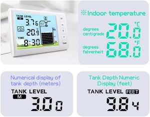 Indicateur de niveau de réservoir d'eau, affichage numérique LCD sans fil, alimenté par USB, pour appareil de mesure domestique avec compteur à ultrasons - Product Image 5