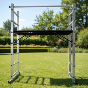 Cadre d'<span class=keywords><strong>escalier</strong></span> pliable en aluminium Échelle d'échafaudage 2X6 2X7 Marches - Product Image 2