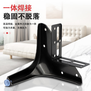 Pied de meuble en acier robuste, support de lit noir, design industriel - Product Image 1
