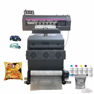 A1 60cm Dtf Printer Kits i3200 T Shirt Pet Film Dtg Printer With Powder Shaking Machine