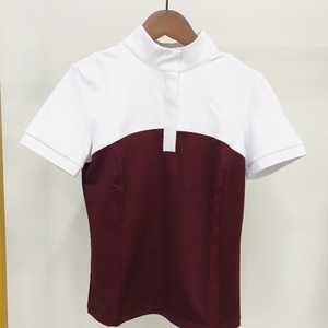 <strong>Short</strong> <strong>Sleeves</strong> Equestrian Color Blocking <strong>Base</strong> <strong>Layers</strong> for Summer Stretchy Equitation Clothing Horse Riding Tops T-Shirts Women - Product Image 5