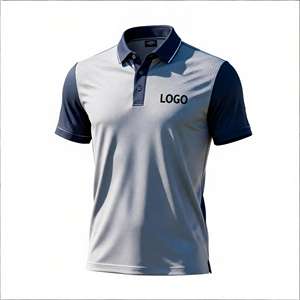 เสื้อโปโลบอสกอล์ฟคุณภาพสูง ปักโลโก้ตามสั่ง ยูนิเซ็กซ์ ผ้าฝ้ายเรียบ สีดำ เสื้อโปโลผู้ชายแบบกำหนดเองสำหรับธุรกิจ - Product Image 1