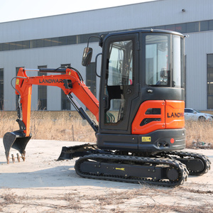Mini-excavatrice Landward à usage domestique, 2,5 tonnes, avec cabine, chenilles, petite pelle, pour ferme, livraison gratuite, haute performance - Product Image 4