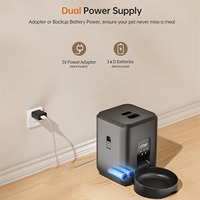 Distributeur automatique intelligent portable pour chiens et chats, 2L/67.63oz, en plastique, avec écran LCD, contrôle par bouton, alimentation lente programmable – Meilleures ventes