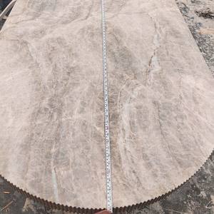 Goldtop ODM/OEM Taj Mahal Mesa de cuarcita Base beige con patrón de vena gris de lujo Hermosa Mesa ovalada decorativa para villas - Product Image 3