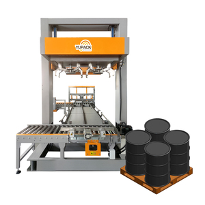 Tự động thép trống palletizing dòng hệ thống. Chuyên trống palletizer cho bao bì công nghiệp. - Product Image 1